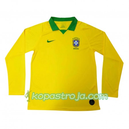 Billiga Fotbollströjor Brasilien Hemma tröja Copa América 2019 Långärmad